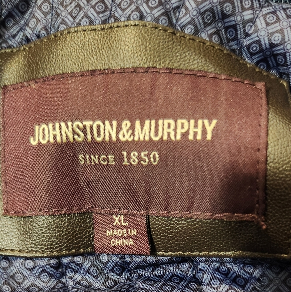Johnston & Murphy Upton Men's Blue Plaid Wool-Blend Car Coat - Picture 8 of 8
